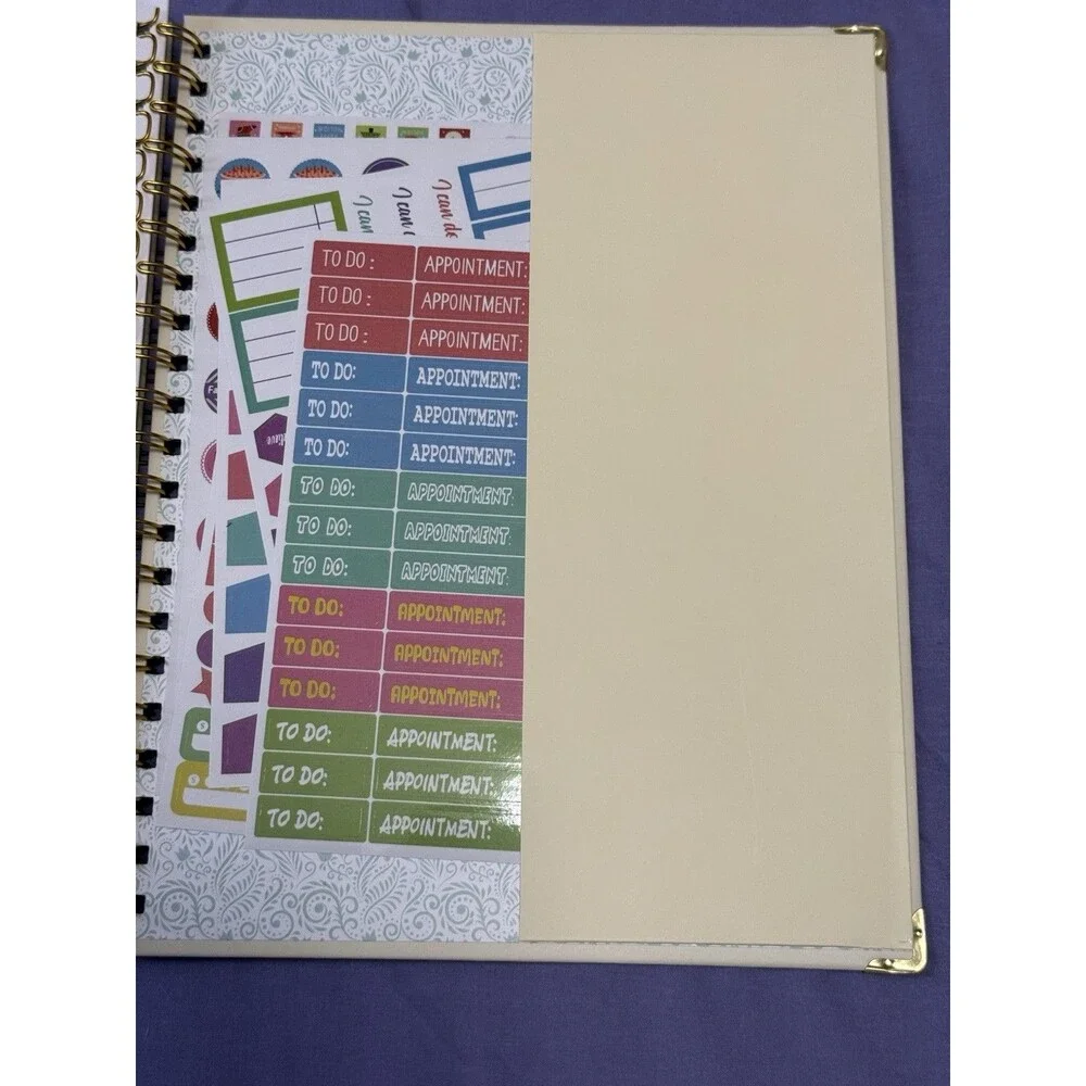 NWT GuassLee 2026 2027 Teacher Planner Boho Floral Academic Organizer Stickers
